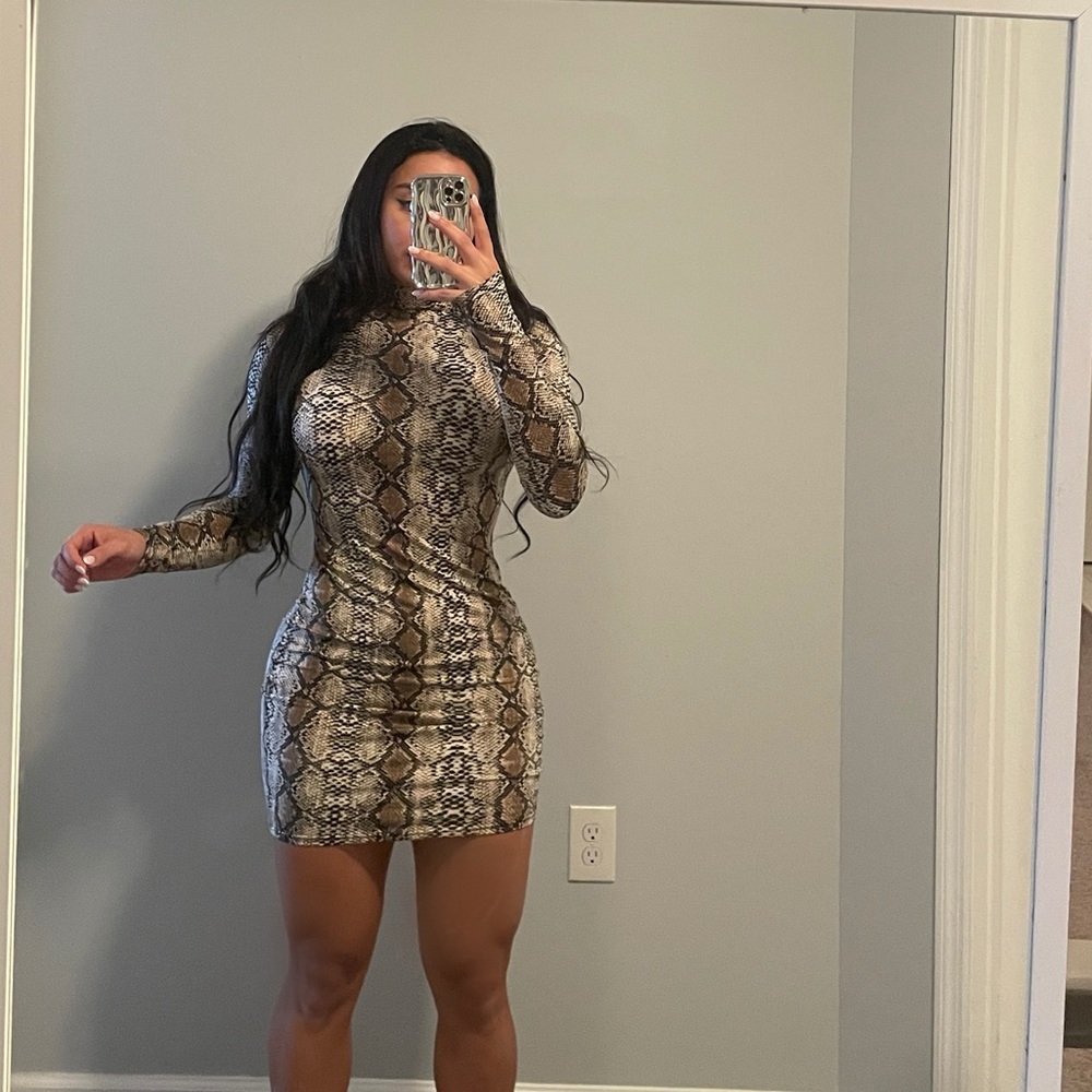 Snake print dress